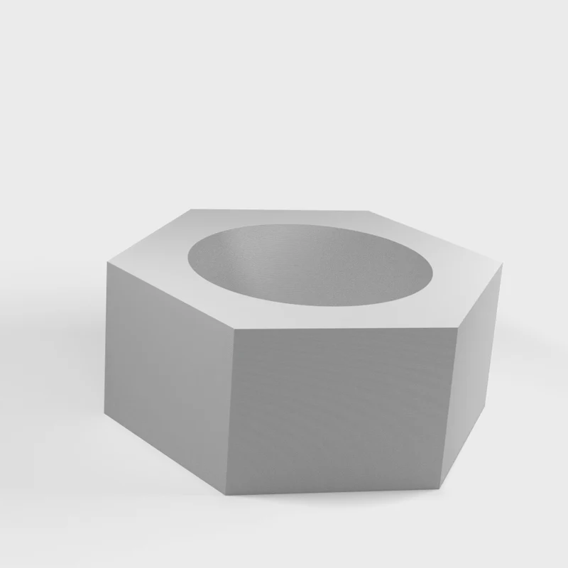 Bougeoir hexagonal simple pour bougies classiques
