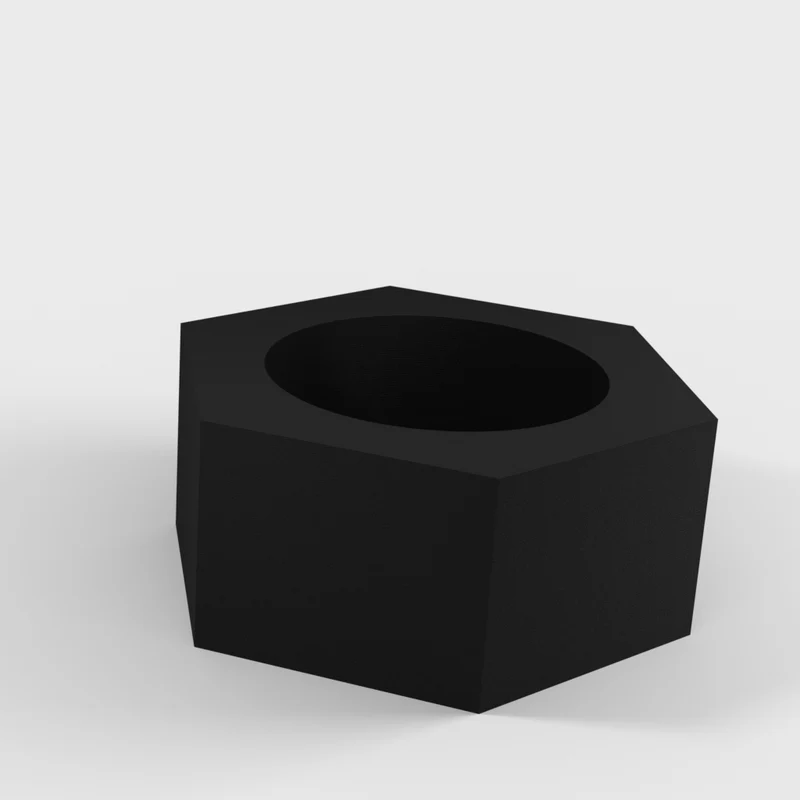 Bougeoir hexagonal simple pour bougies classiques
