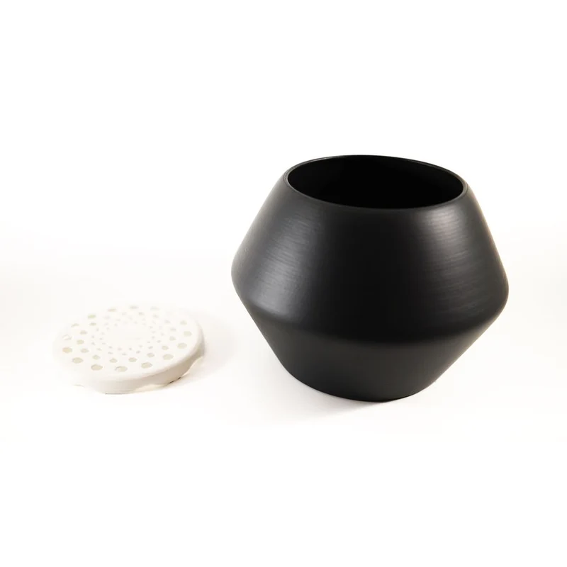 Pot de fleurs minimaliste moderne avec soucoupe de drainage pratique