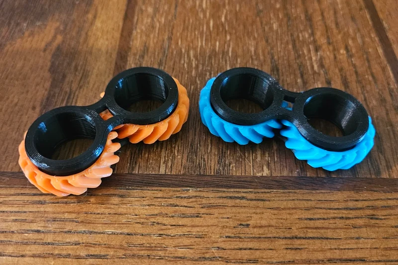 Bague fidget avec engrenages rotatifs mécaniques