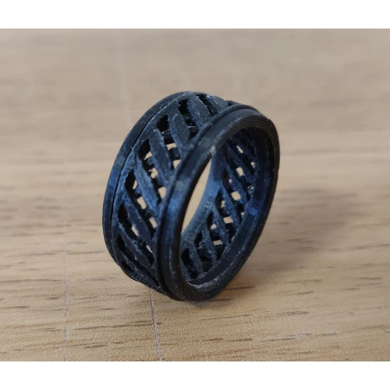 Bague fidget discrète avec spinner rotatif
