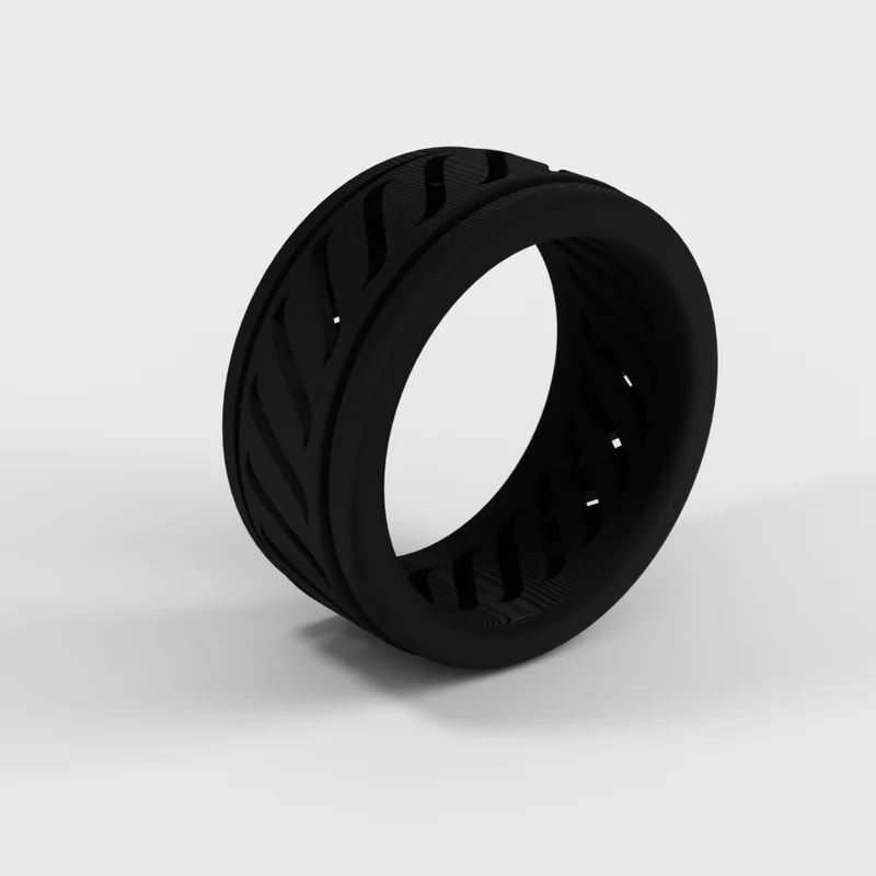 Bague fidget spinner à double couche avec rotation