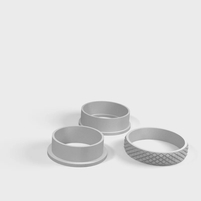Bague fidget rotative avec surface striée