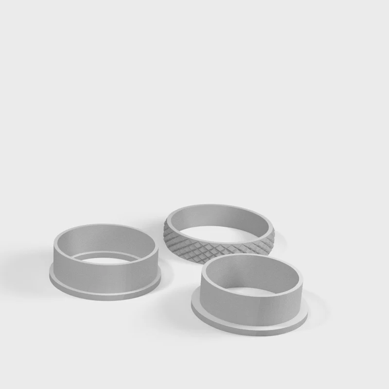 Bague fidget rotative avec surface striée