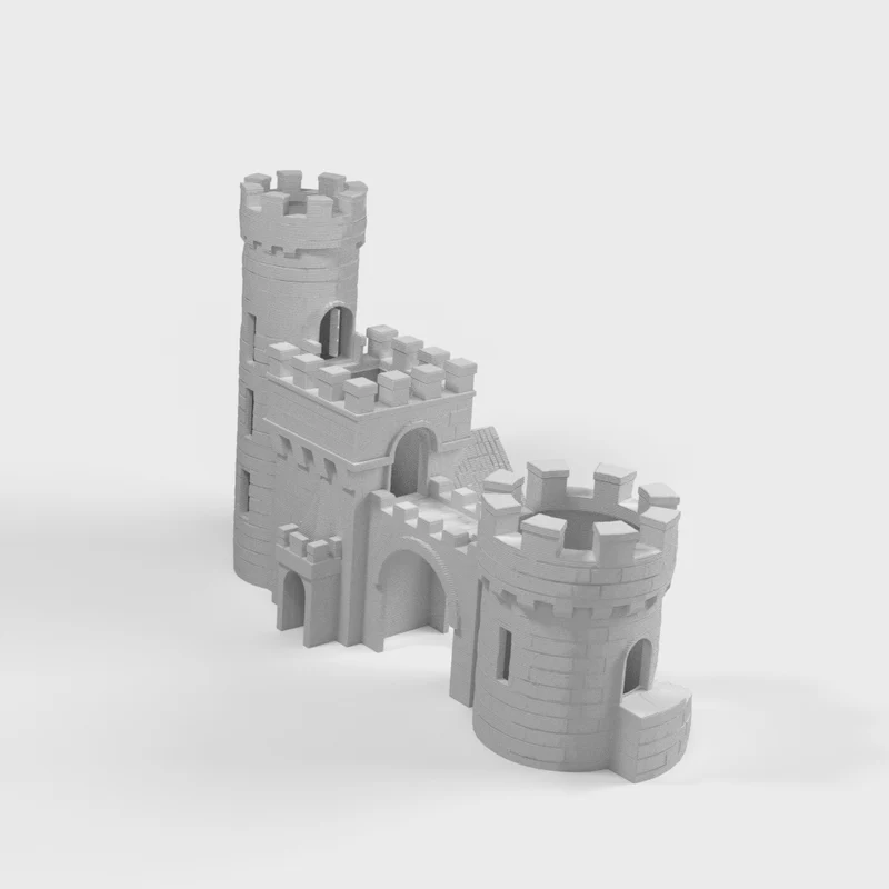 Château décoratif comme cachette pour aquarium