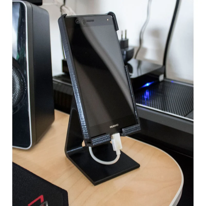 Support de téléphone avec espace pour le câble de charge