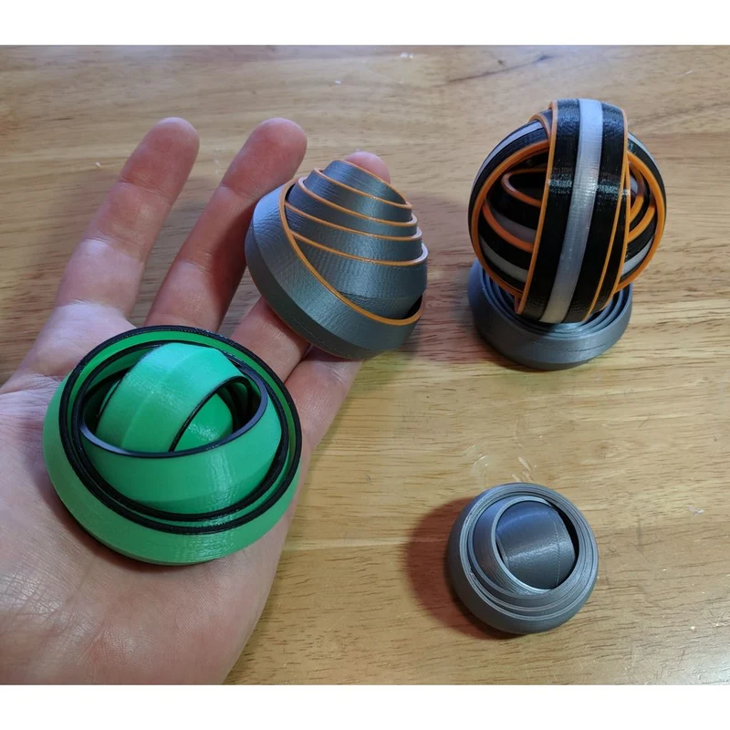 Jouet fidget avec anneaux rotatifs interconnectés