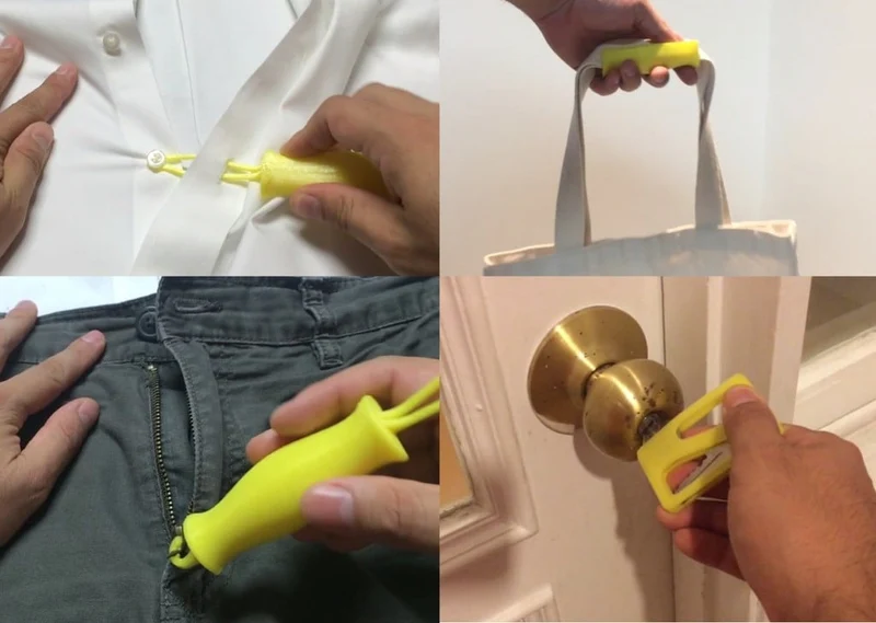 Aide pour boutons, fermetures éclair et clés