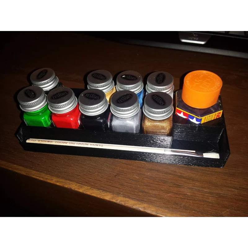 Plateau d'organisation pour peinture de modélisme, colle et pinceaux