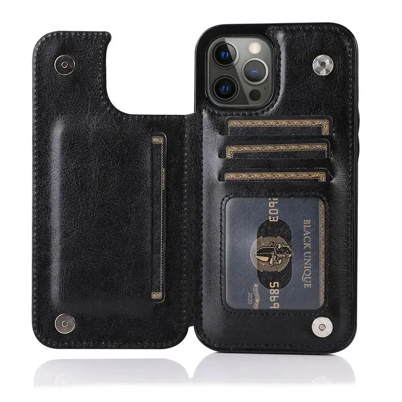 Coque Téléphone Cuir Aimant VELTH