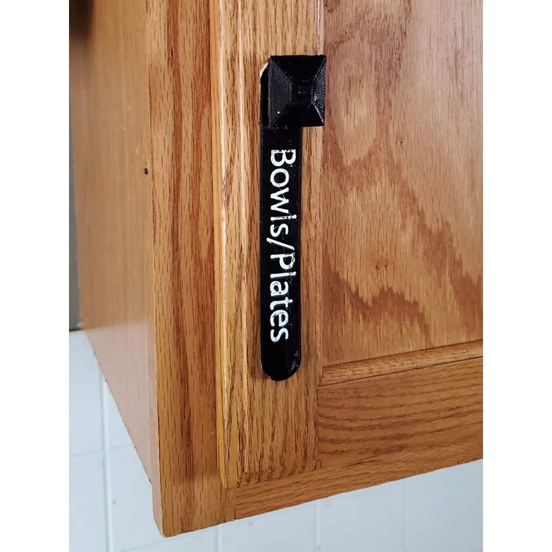 Poignée de tiroir et bouton de placard avec étiquette intégrée