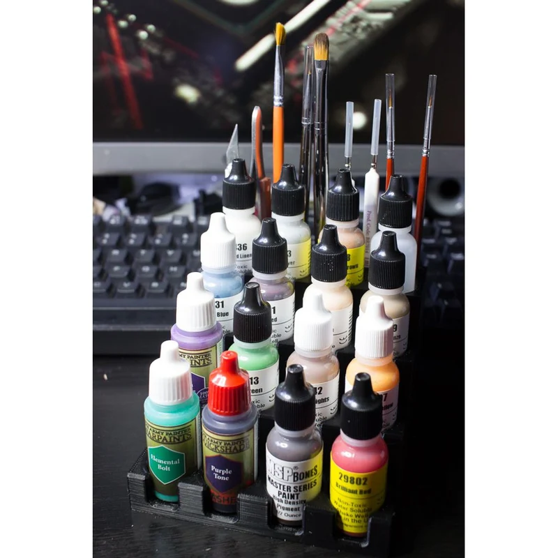 Support pour peinture et pinceaux pour Vallejo et peintures de modélisme