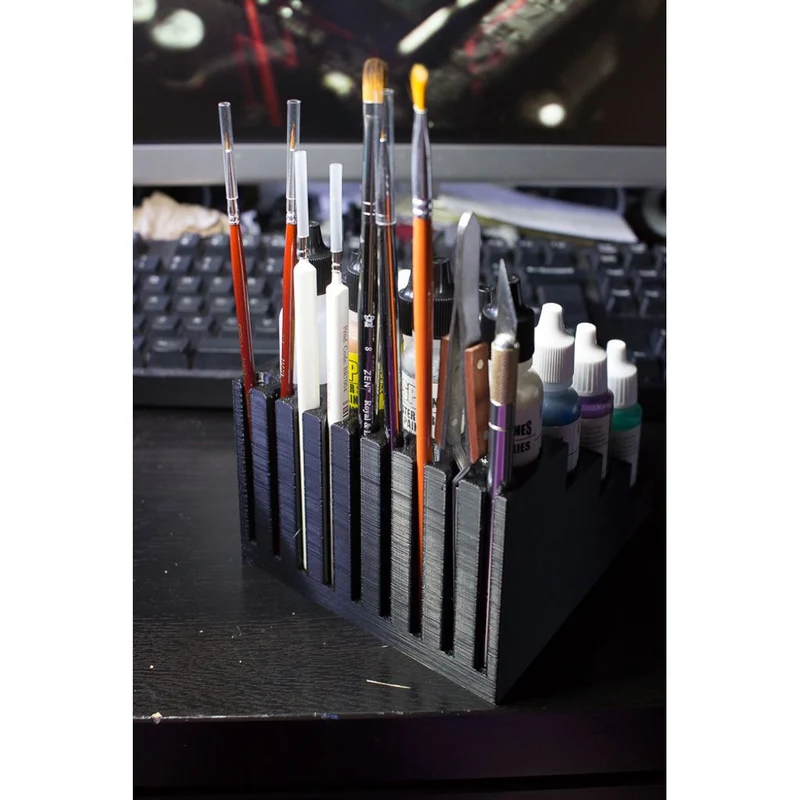 Support pour peinture et pinceaux pour Vallejo et peintures de modélisme