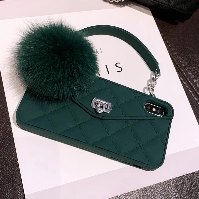 Coque de Téléphone Tendance Fluffy POMPON