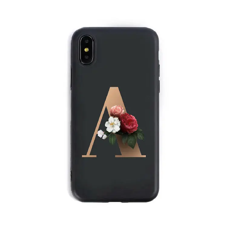 Coque de Téléphone Alphabet Fleuris ZYRA