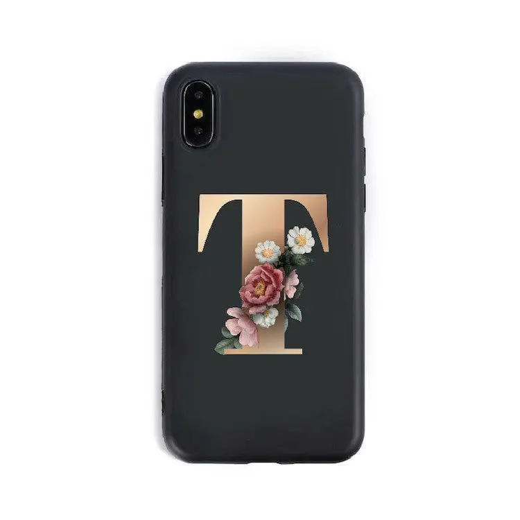 Coque de Téléphone Alphabet Fleuris ZYRA