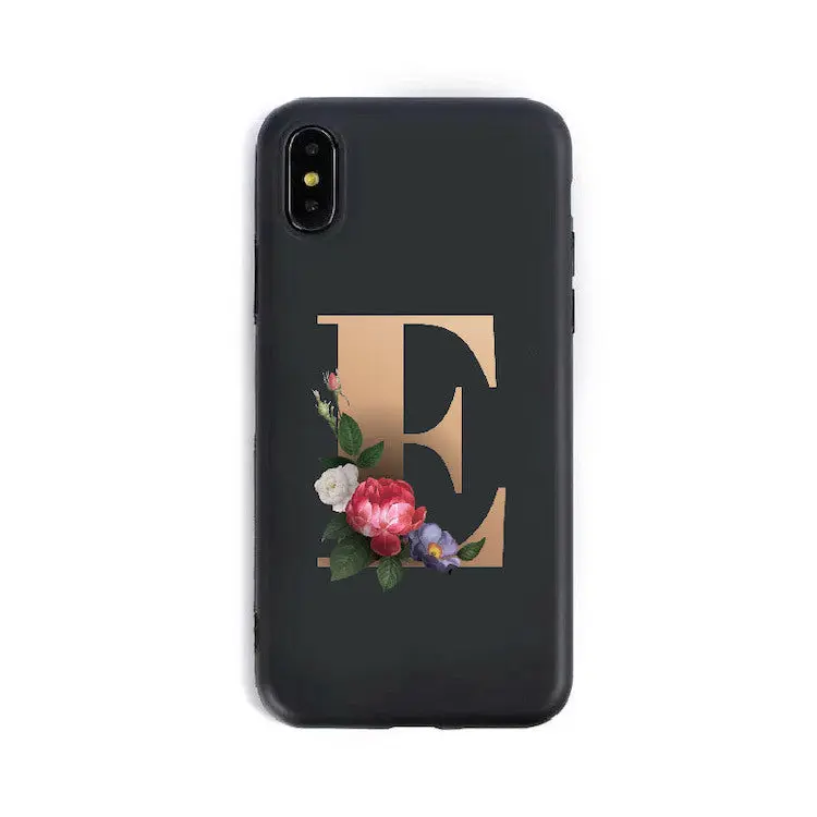 Coque de Téléphone Alphabet Fleuris ZYRA