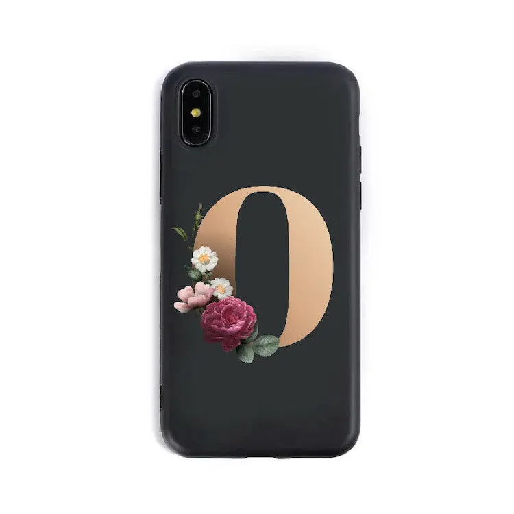 Coque de Téléphone Alphabet Fleuris ZYRA