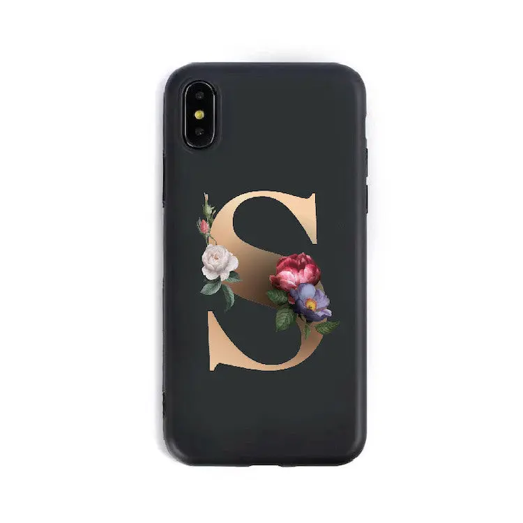 Coque de Téléphone Alphabet Fleuris ZYRA
