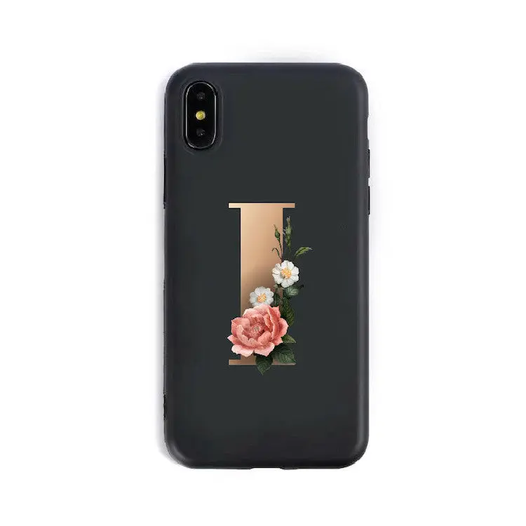 Coque de Téléphone Alphabet Fleuris ZYRA