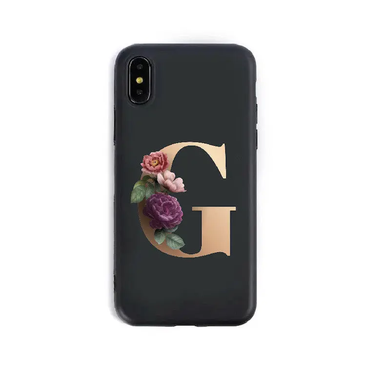 Coque de Téléphone Alphabet Fleuris ZYRA