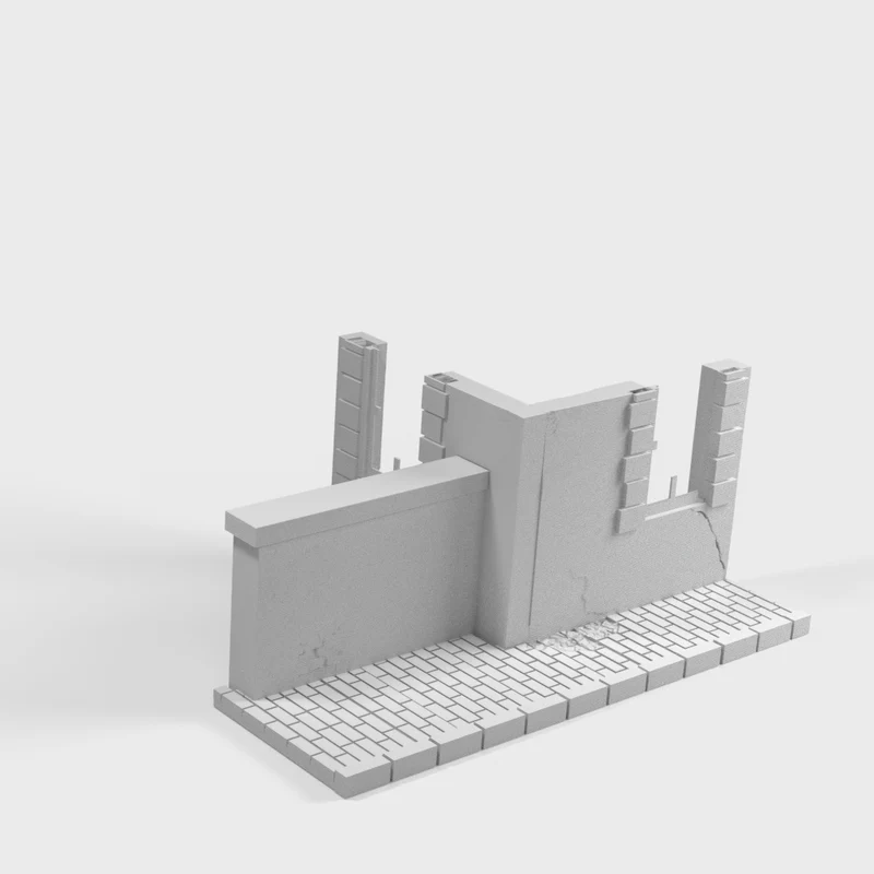 Bâtiment détruit pour diorama de la Seconde Guerre mondiale et jeux de guerre
