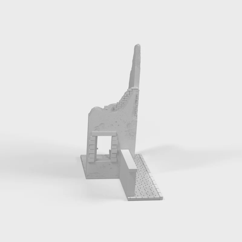 Bâtiment détruit pour diorama de la Seconde Guerre mondiale et jeux de guerre