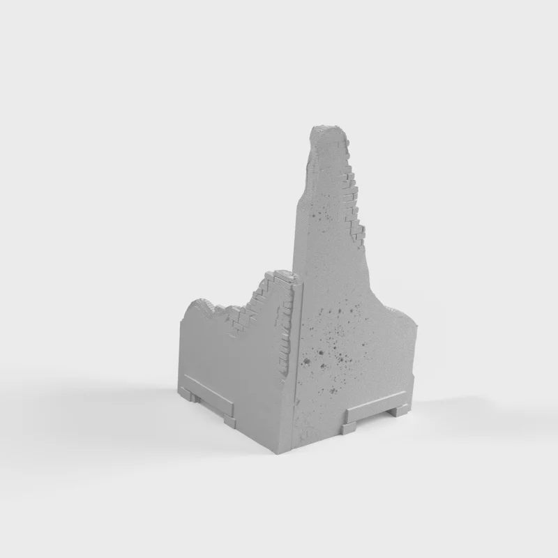Bâtiment détruit pour diorama de la Seconde Guerre mondiale et jeux de guerre