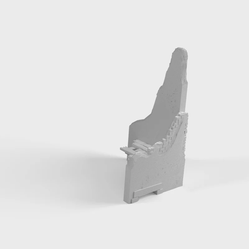 Bâtiment détruit pour diorama de la Seconde Guerre mondiale et jeux de guerre
