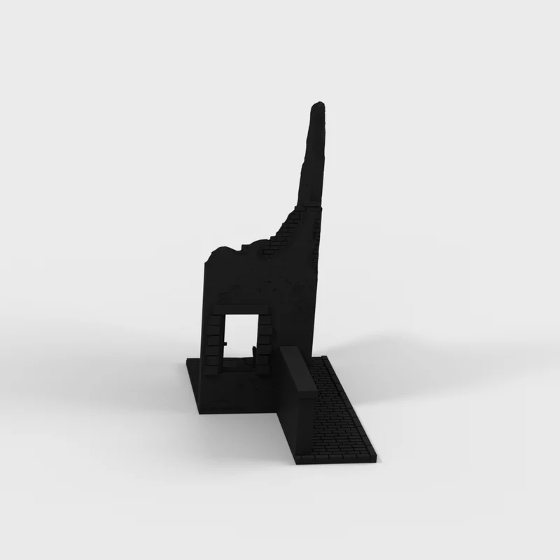Bâtiment détruit pour diorama de la Seconde Guerre mondiale et jeux de guerre