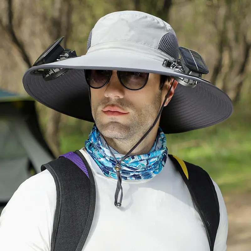 Chapeau à large bord ventilé solaire anti UV SUNCAP