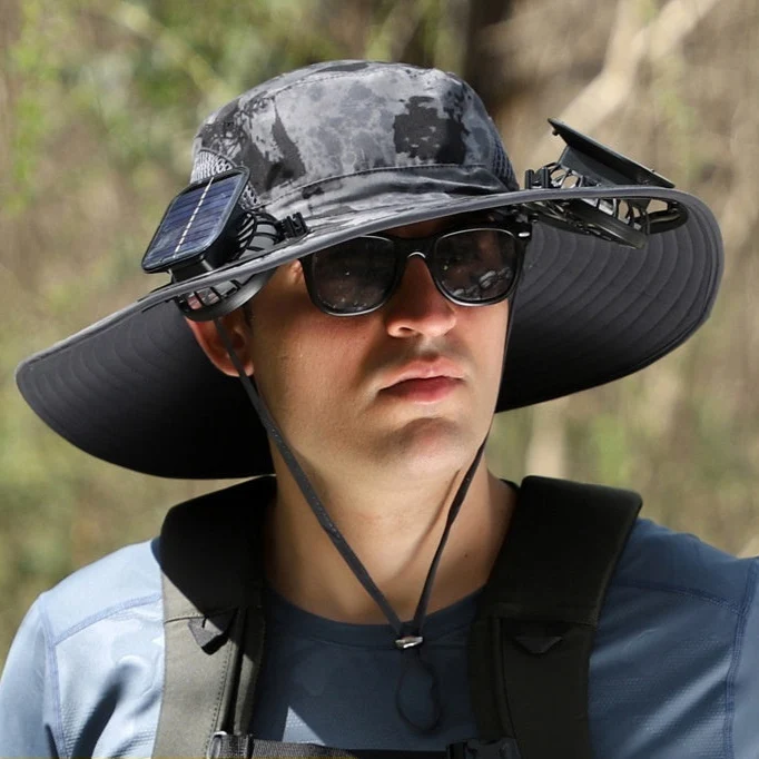 Chapeau à large bord ventilé solaire anti UV SUNCAP