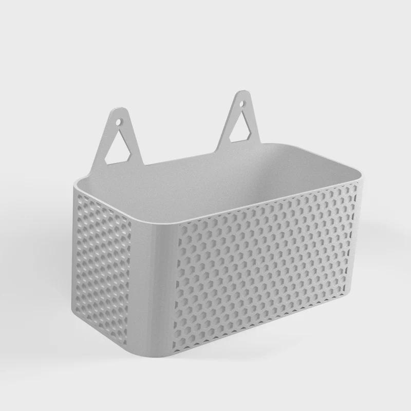 Étagère de salle de bain murale avec motif hexagonal moderne