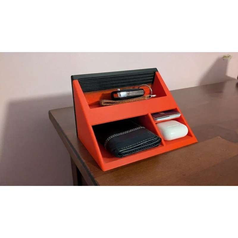 Organisateur de bureau compact pour portefeuille et AirPods