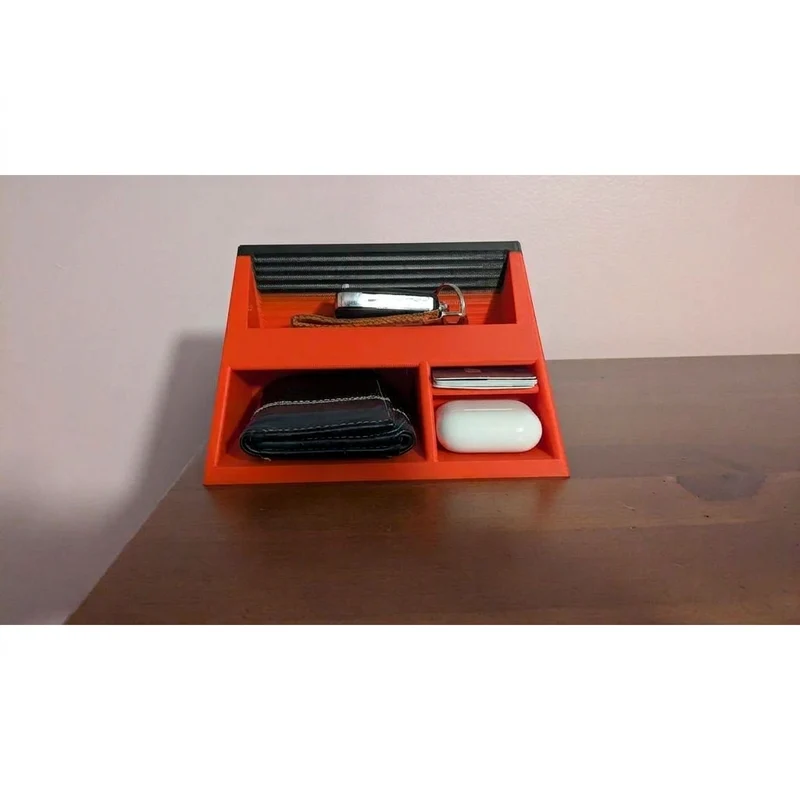 Organisateur de bureau compact pour portefeuille et AirPods