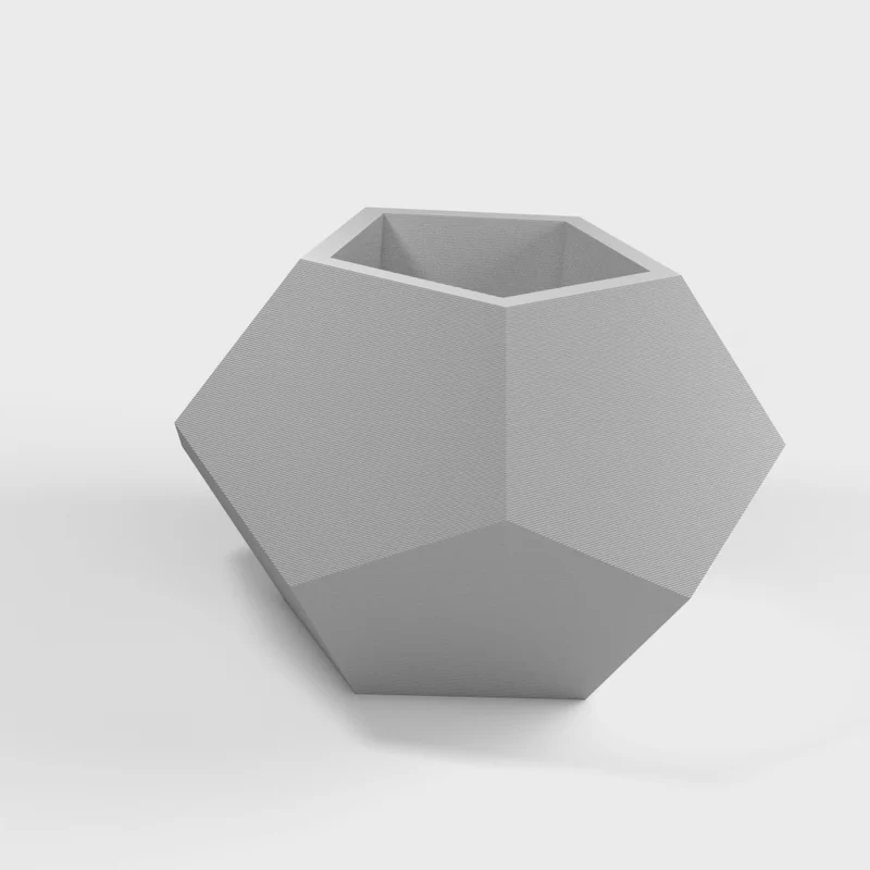 Petit cache-pot géométrique en forme de dodécaèdre