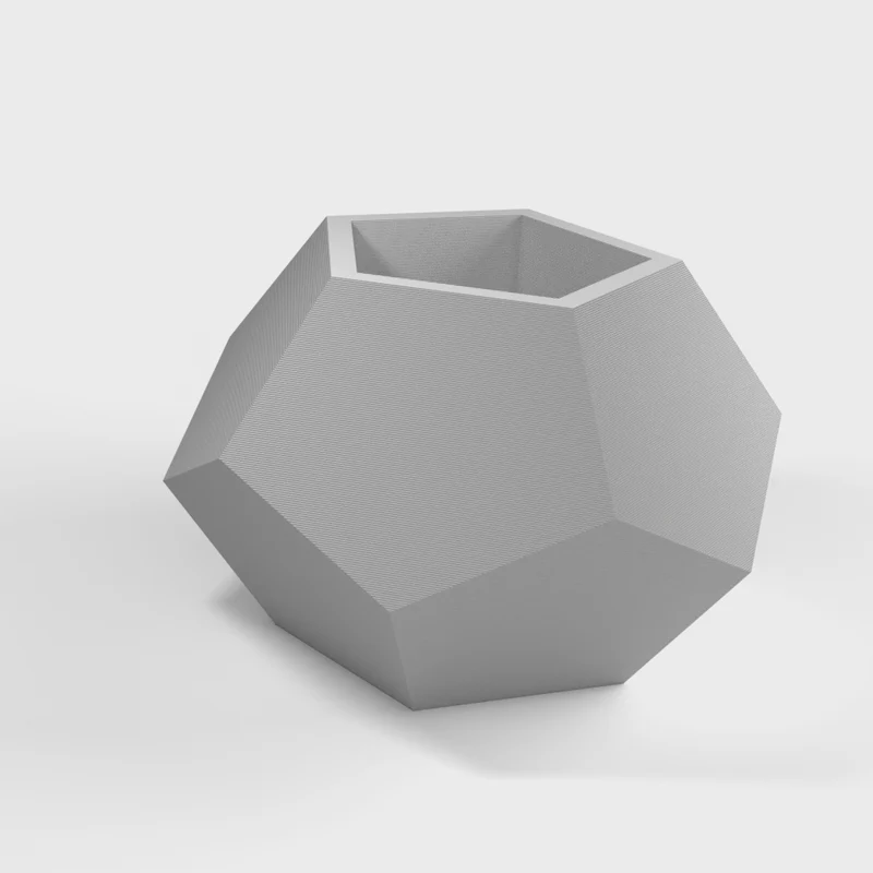 Petit cache-pot géométrique en forme de dodécaèdre