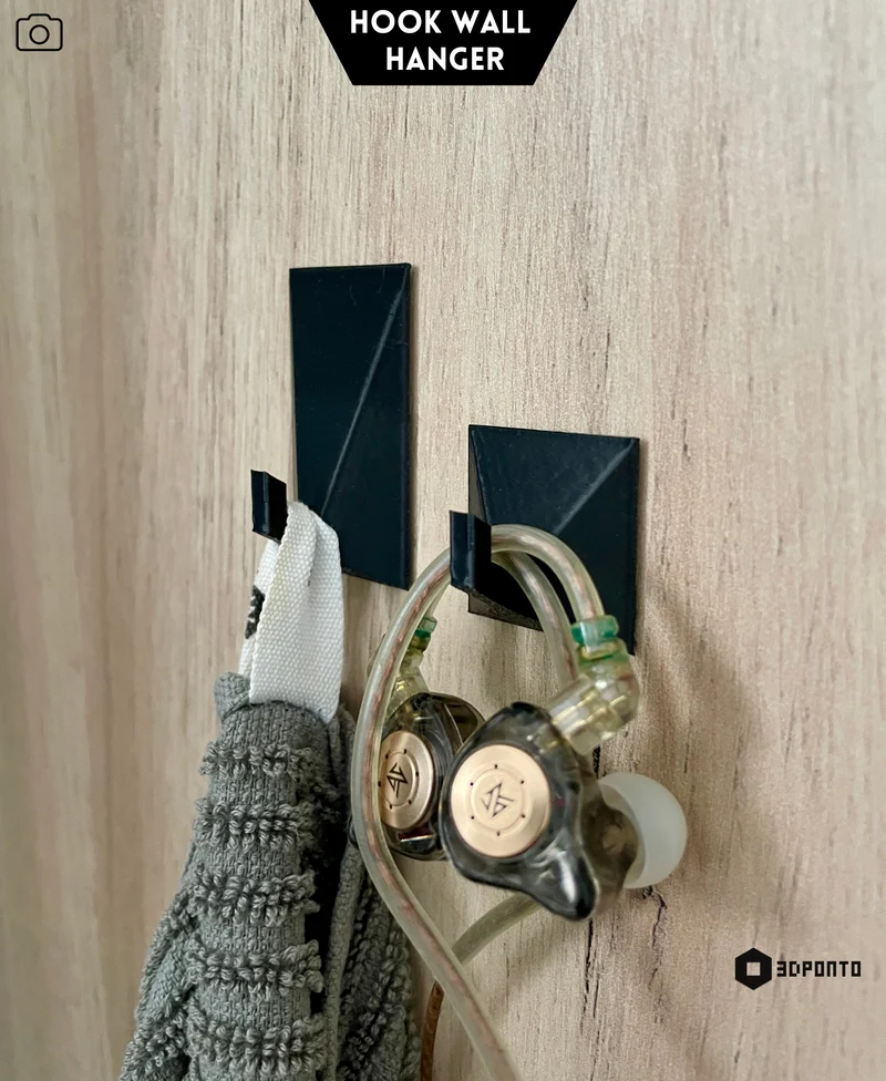 Patère murale minimaliste pour une suspension flexible