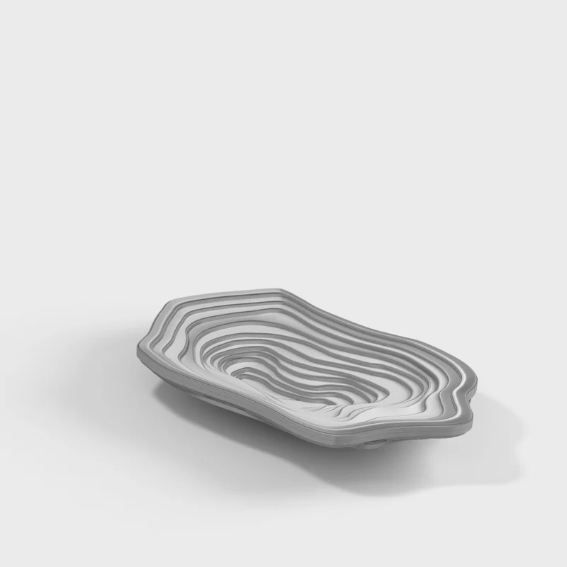 Porte-savon avec motif topographique pour la salle de bain
