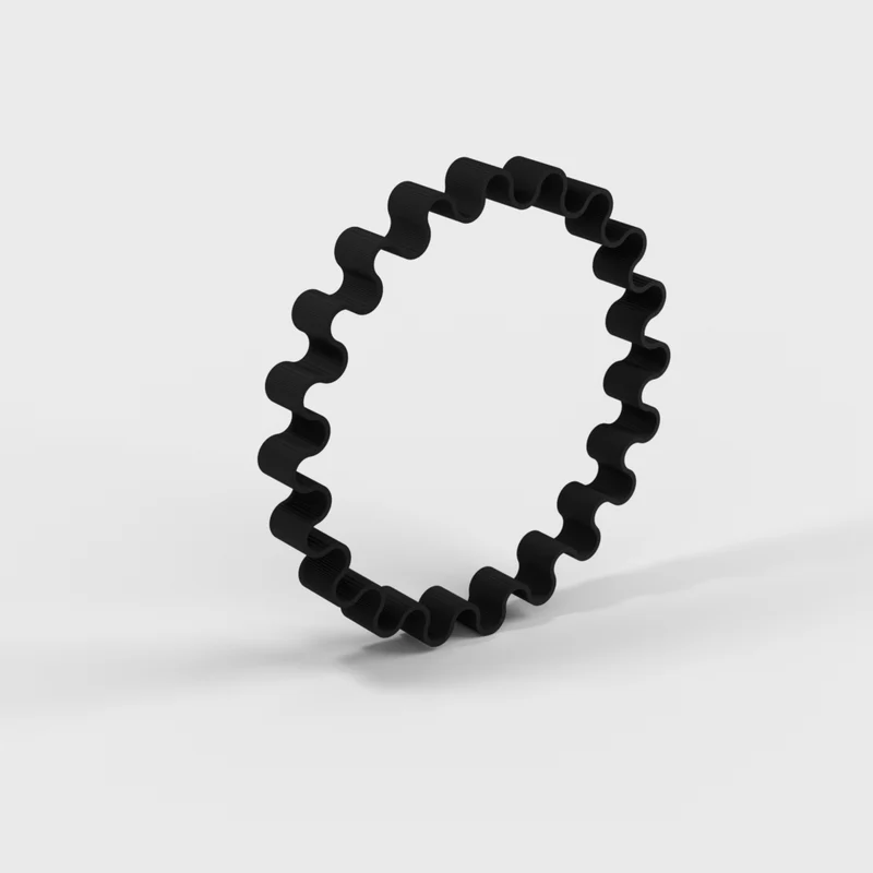 Support flexible ondulé pour tapis de yoga enroulé