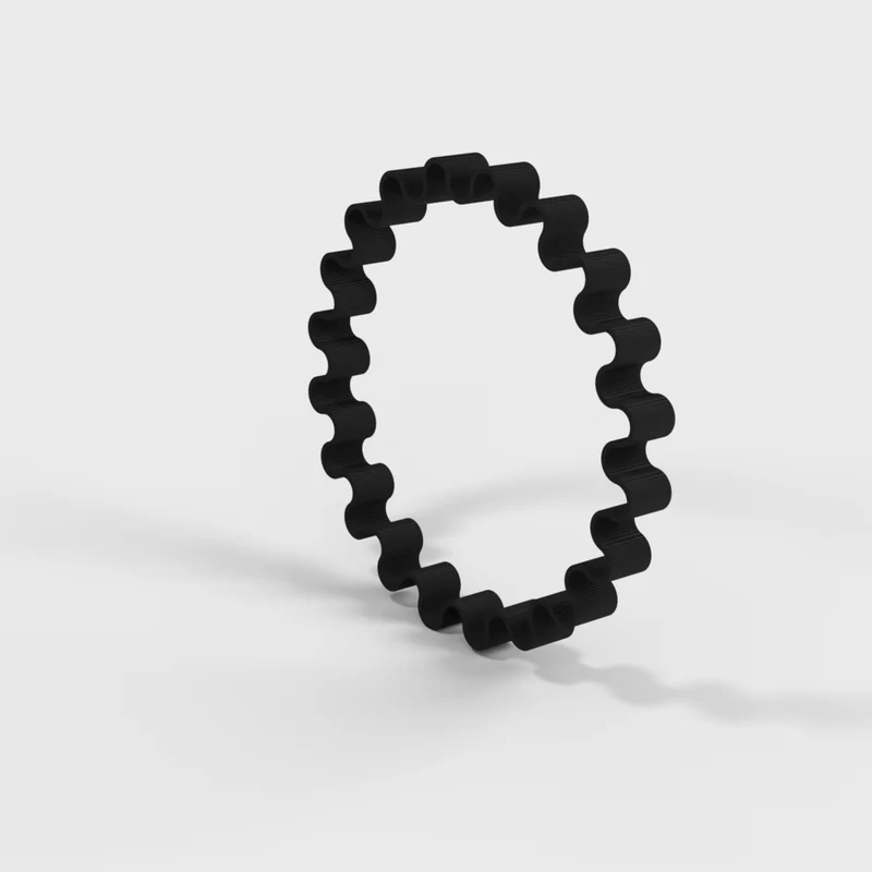 Support flexible ondulé pour tapis de yoga enroulé