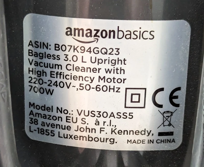 Filtre de remplacement pour aspirateur Amazon Basics VUS30ASS5