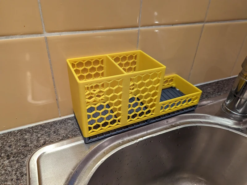 Organisateur d'évier de cuisine modulaire avec égouttoir intégré