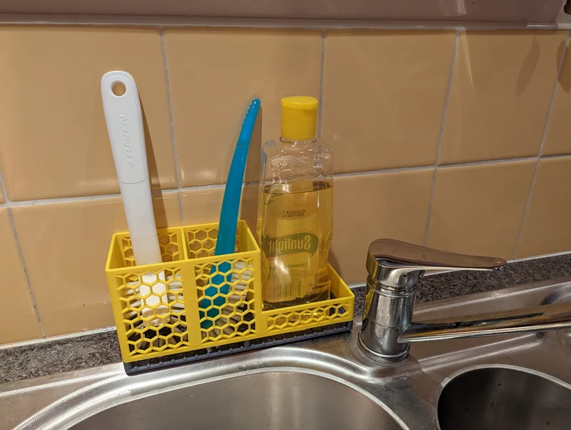 Organisateur d'évier de cuisine modulaire avec égouttoir intégré