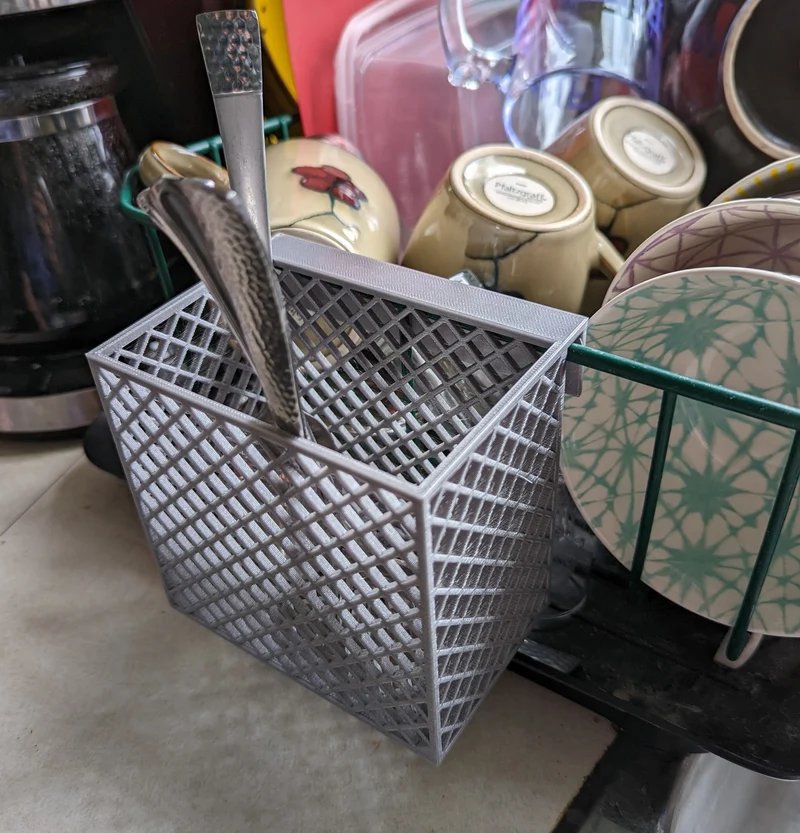 Porte-couverts compact pour égouttoir à vaisselle