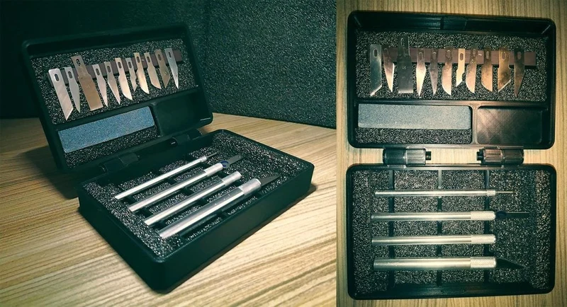 Boîte de rangement de précision pour couteaux de loisir, lames et pierres à aiguiser