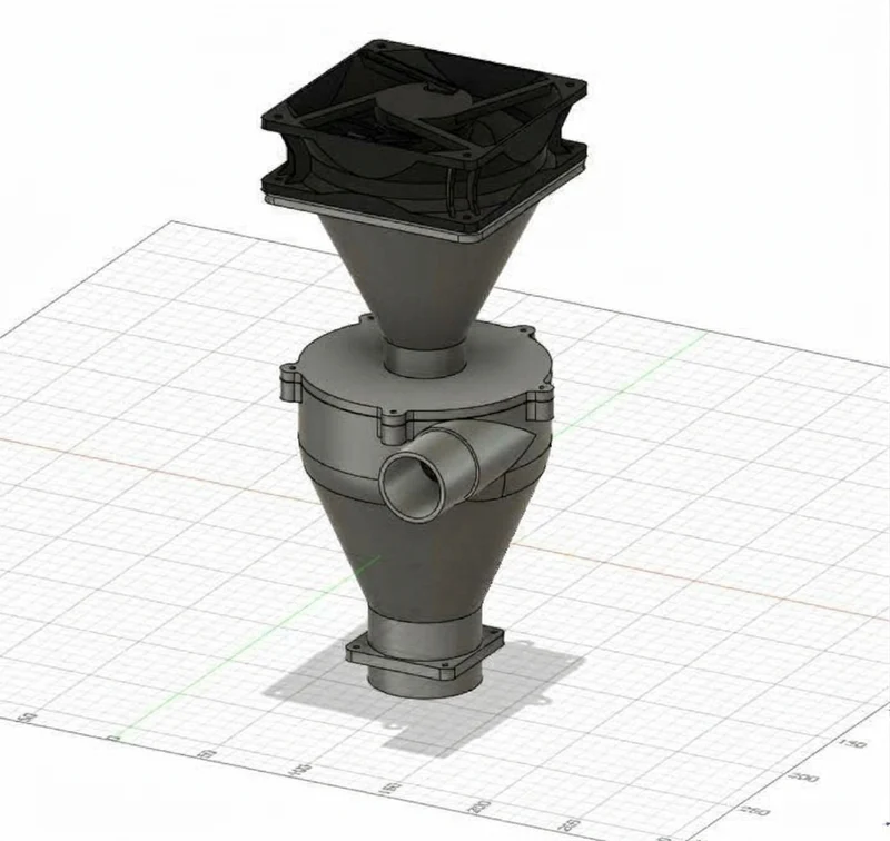 Nettoyeur à vide pour poussière fine avec ventilateur PC de 120 mm