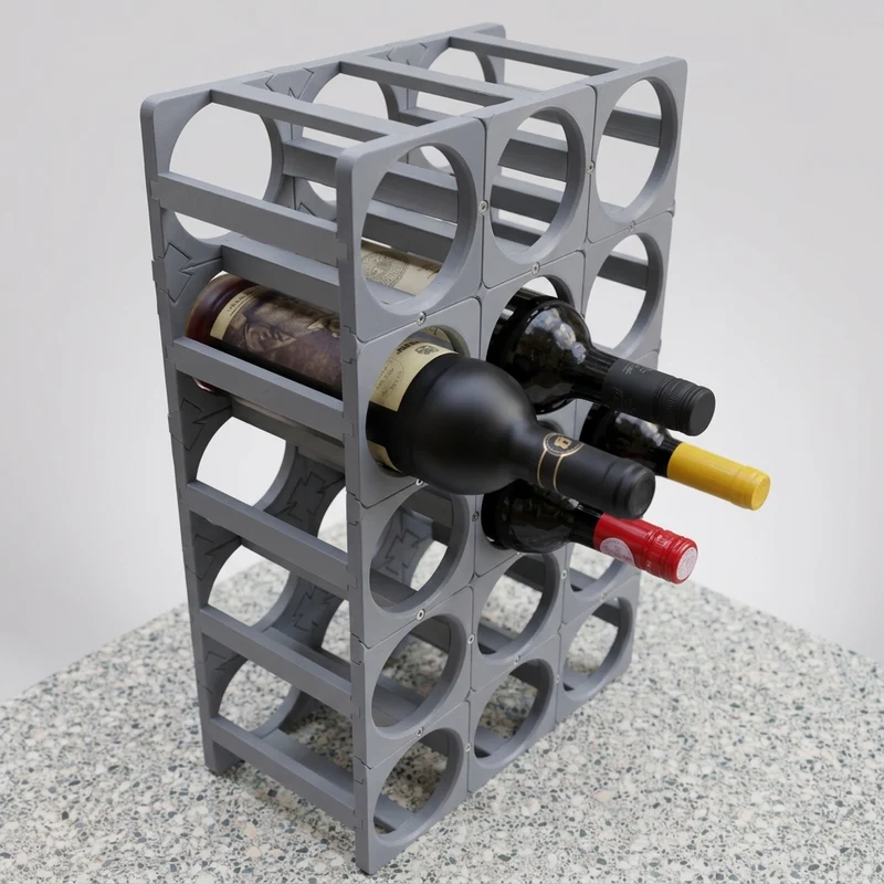 Étagère à vin modulaire - Rangement adaptable et robuste