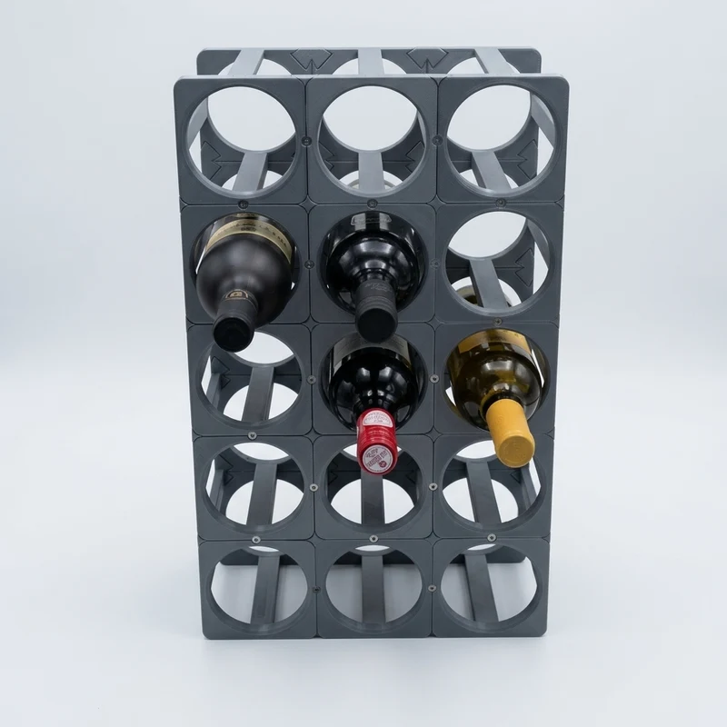 Étagère à vin modulaire - Rangement adaptable et robuste