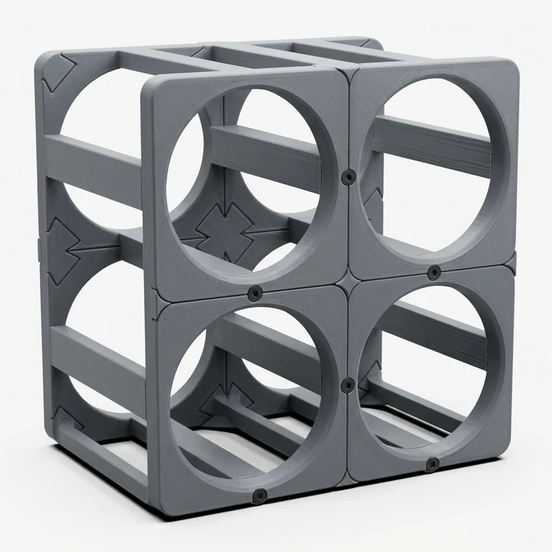 Étagère à vin modulaire - Rangement adaptable et robuste